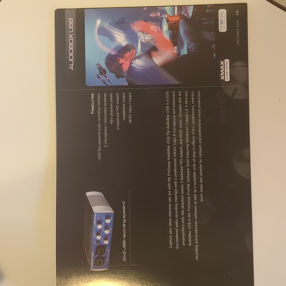 PreSonus AudioBox USB 2x2 USB Recording System - Picture 8 of 9